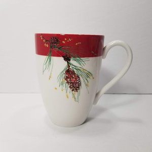 Lenox Coffee Mug Winter Song Pinecone Forest Xmas